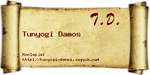 Tunyogi Damos névjegykártya